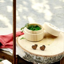 Kolczyki drewniane Serce