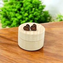 Kolczyki drewniane Serce 2