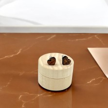 Kolczyki drewniane Serce 2