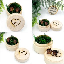 Kolczyki drewniane Mops