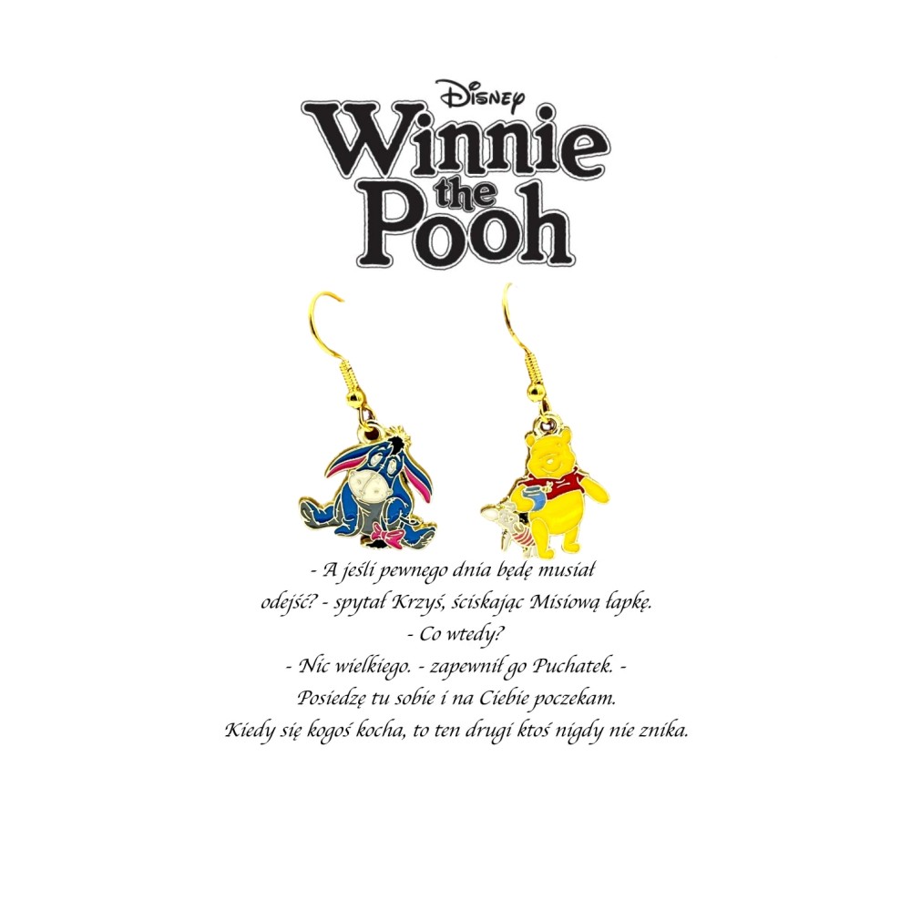 Kolczyki Kubuś Puchatek i Przyjaciele