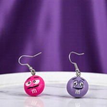 Kolczyki M&M MMs kolorowe