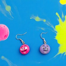 Kolczyki M&M MMs kolorowe