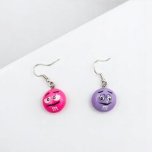 Kolczyki M&M MMs kolorowe