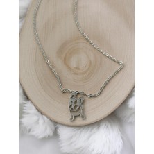 Naszyjnik Buldog Francuski srebrny 2