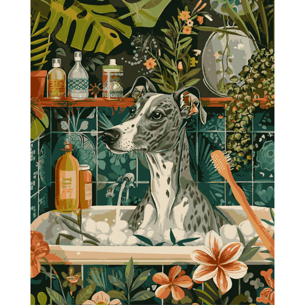 Malowanie po numerach Chart w wannie