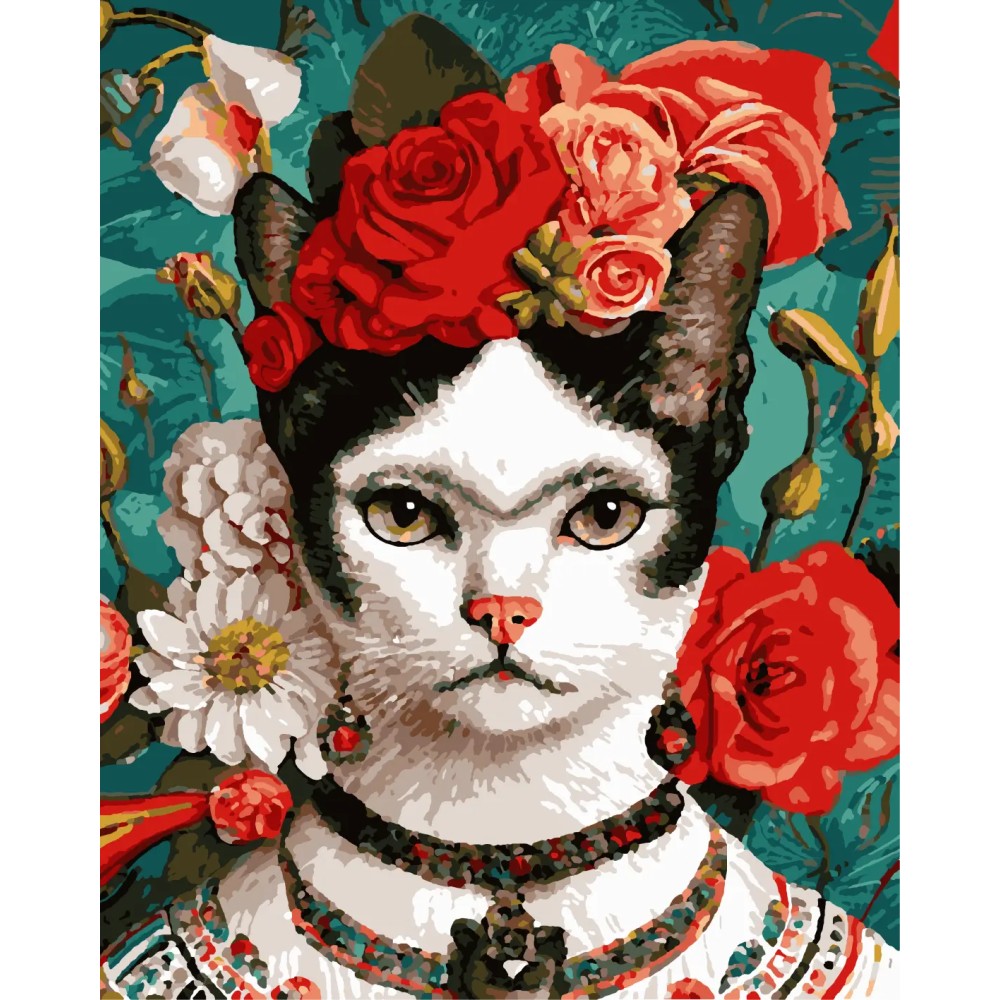 Malowanie po numerach - Frida Kot