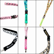 Smycz na szyję do telefonu z haftem