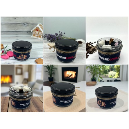 Świeca RASY PSÓW w słoiku