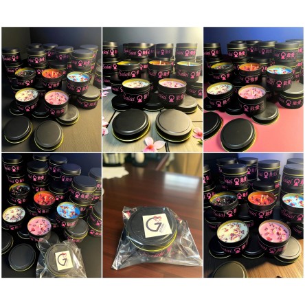 Świeca sojowa w metalowym pojemniczku