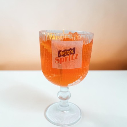 Świeca Spritz pomarańczowy personalizowana w szkle