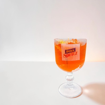 Świeca Spritz pomarańczowy personalizowana w szkle