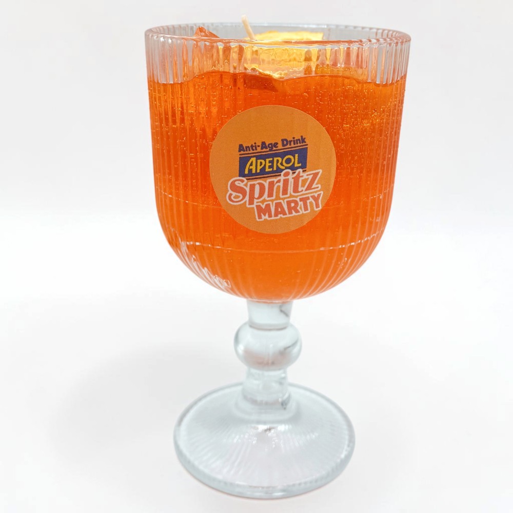 Świeca Spritz pomarańczowy personalizowana w szkle