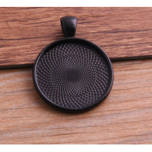 Naszyjnik 25mm personalizowany czarny