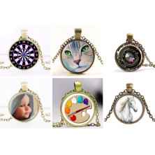 Naszyjnik 25mm personalizowany złoty