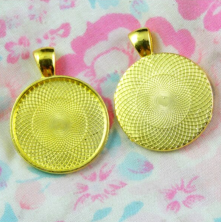 Naszyjnik 25mm personalizowany złoty