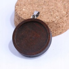 Naszyjnik drewniany 25mm personalizowany