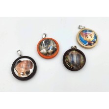 Naszyjnik drewniany 25mm personalizowany