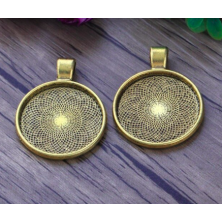 Naszyjnik 25mm personalizowany złoto antyczne