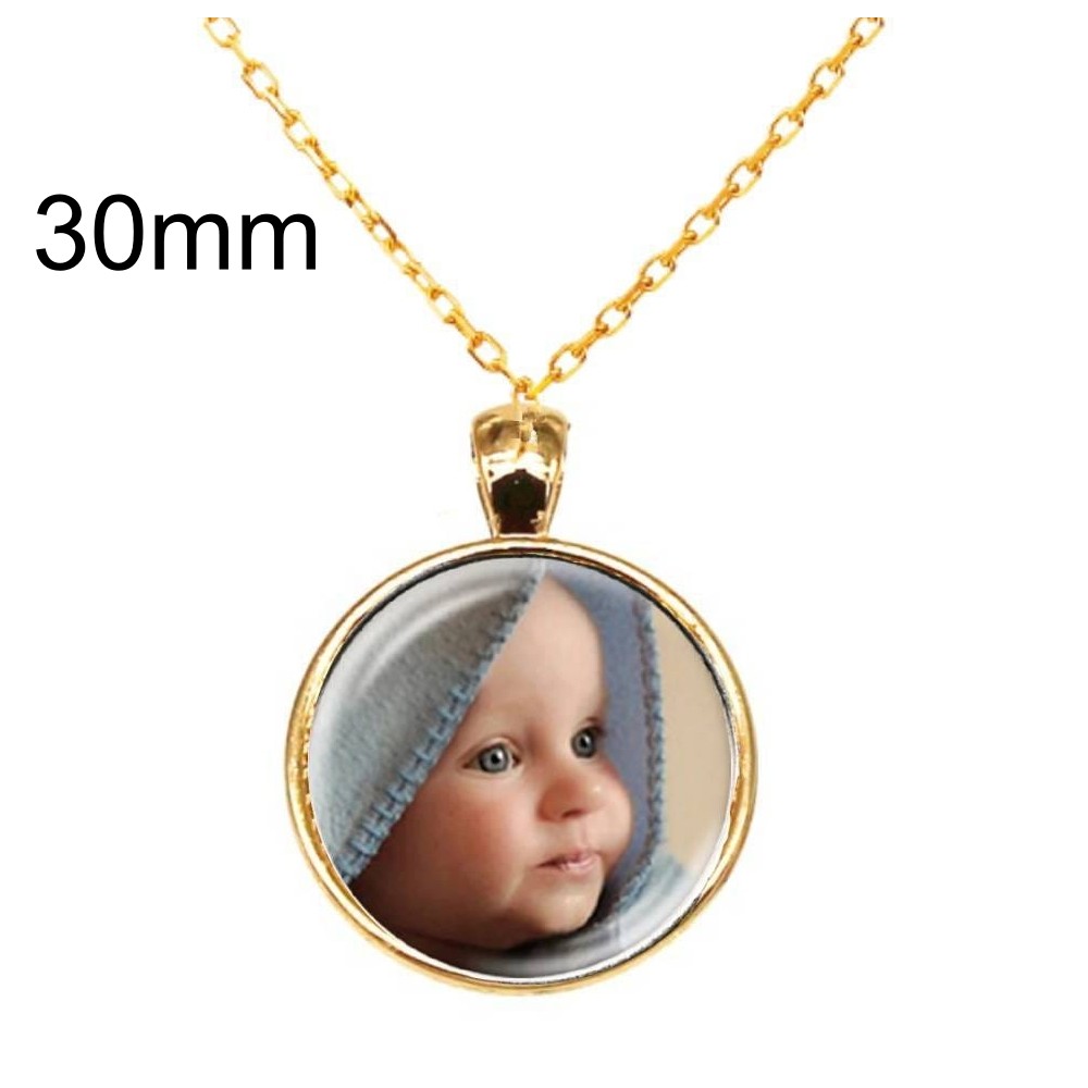 Naszyjnik 30mm personalizowany złoty