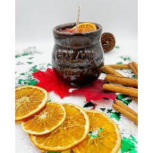 Świeca w kamionce Grzane Wino