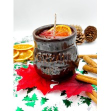 Świeca w kamionce Grzane Wino