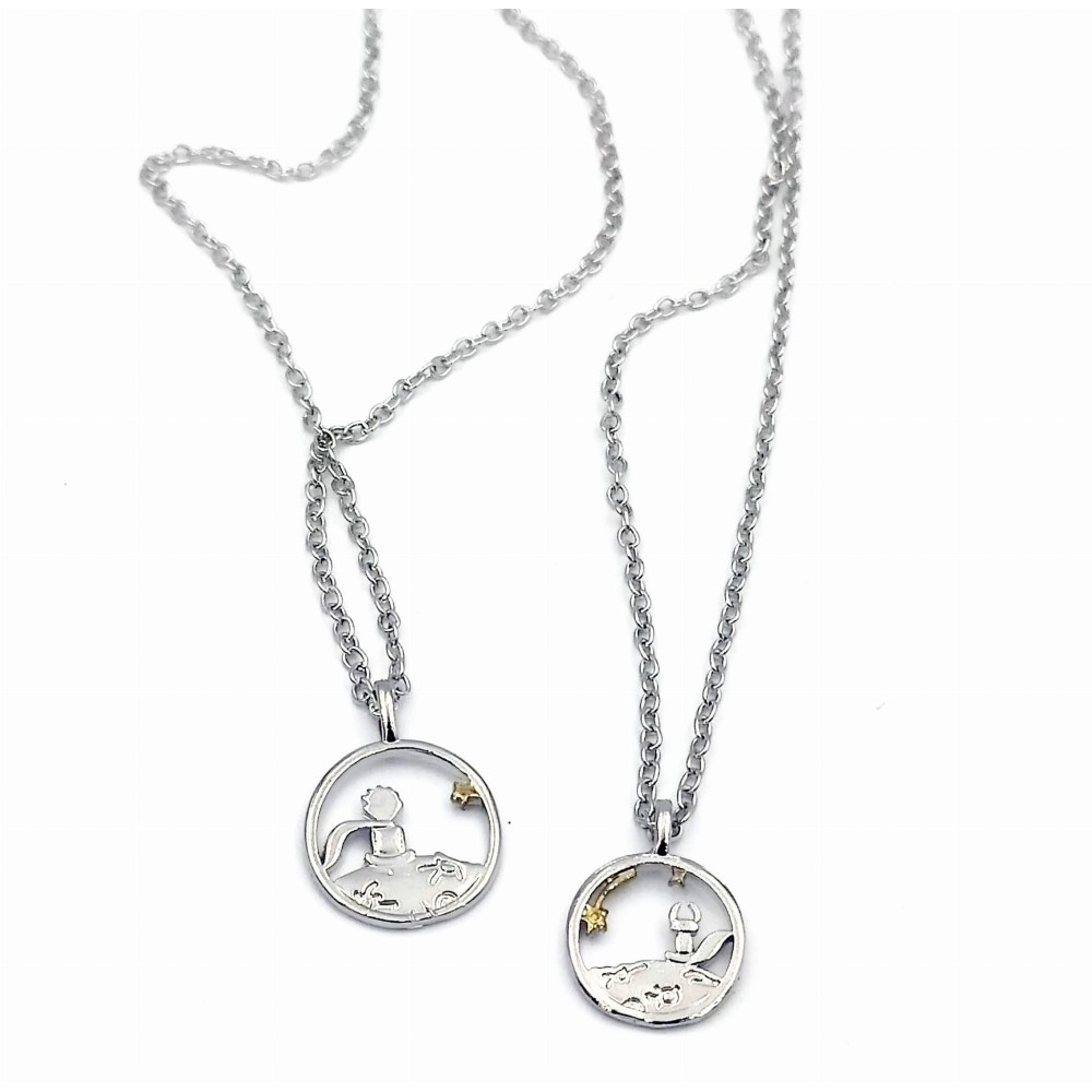 Naszyjniki Mały Książe i lisek 2szt