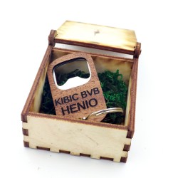 Brelok otwieracz drewniany z grawerem