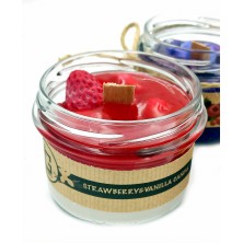 Świeca TRUSKAWKOWA w słoiku