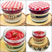 Świeca TRUSKAWKOWA w słoiku