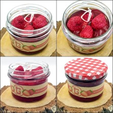 Świeca TRUSKAWKOWA w słoiku