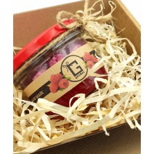 Świeca MALINOWA w słoiku