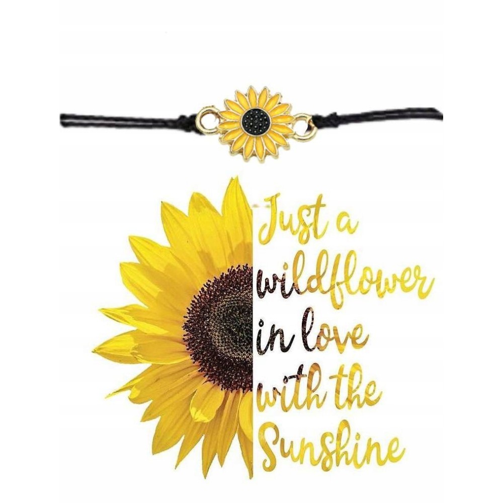 Bransoletka z karnecikiem prezentowym SŁONECZNIK