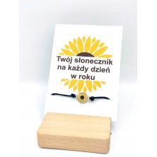 Bransoletka z karnecikiem prezentowym SŁONECZNIK