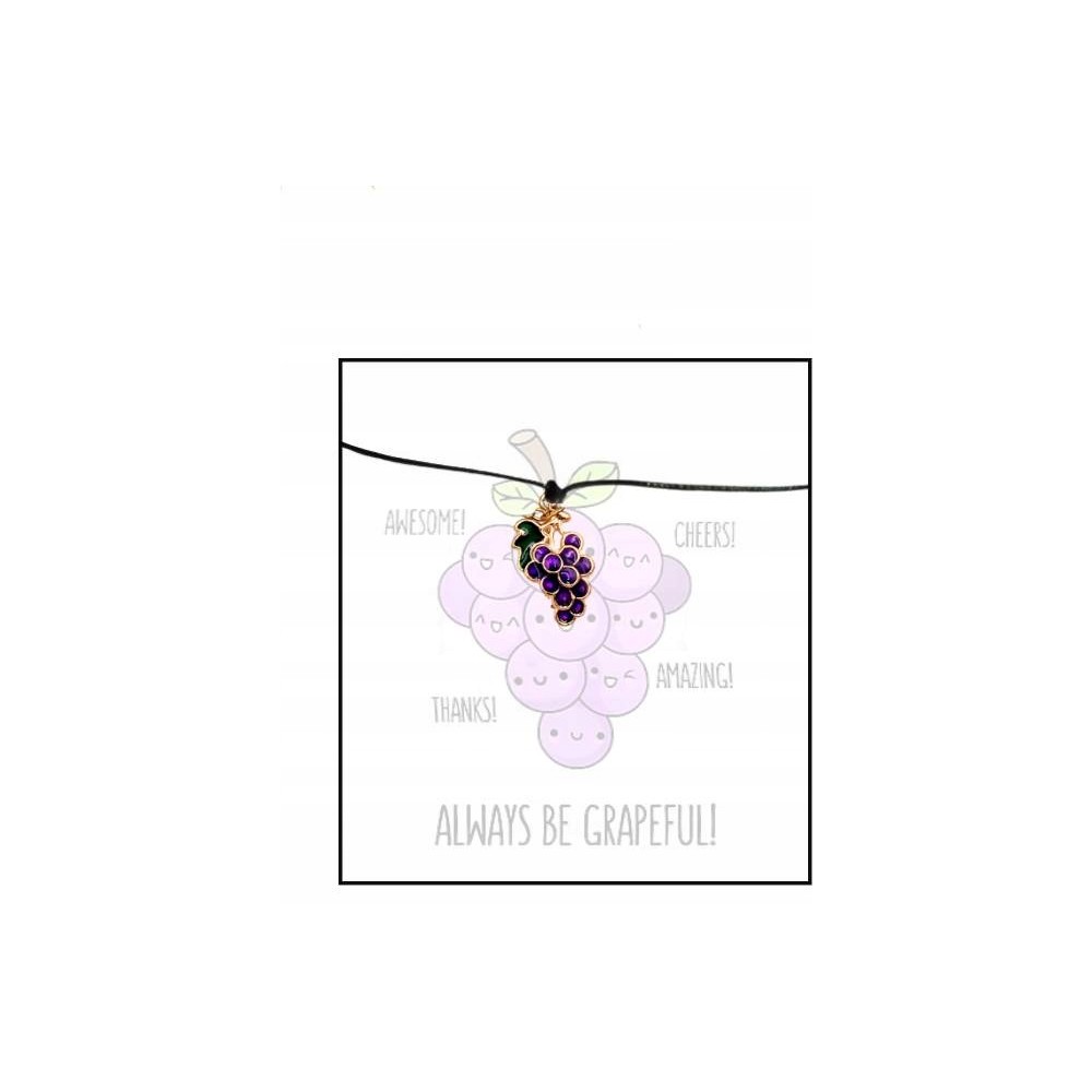 Bransoletka z karnecikiem prezentowym WINOGRONA