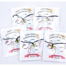 Bransoletka z karnecikiem prezentowym Pszczółka