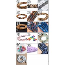 Bransoletka 2szt dla par z koralikami i kartonikiem personalizowanym