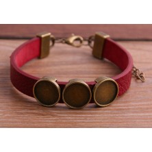 Bransoletka 3 zdjęcia - czerwona