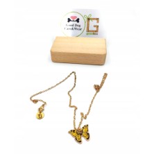 Naszyjnik Motylek z karnecikiem