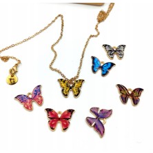 Naszyjnik Motylek z karnecikiem