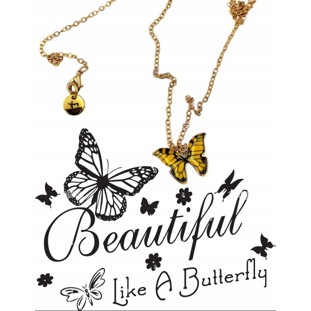 Naszyjnik Motylek z karnecikiem