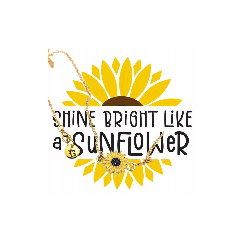 Naszyjnik Słonecznik z karnecikiem