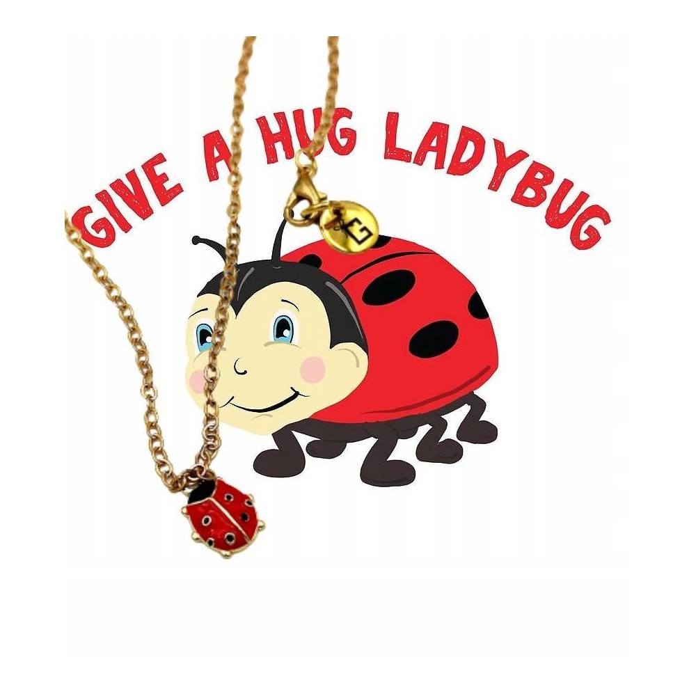 Naszyjnik Biedronka z karnecikiem