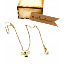 Naszyjnik Pszczółka z karnecikiem