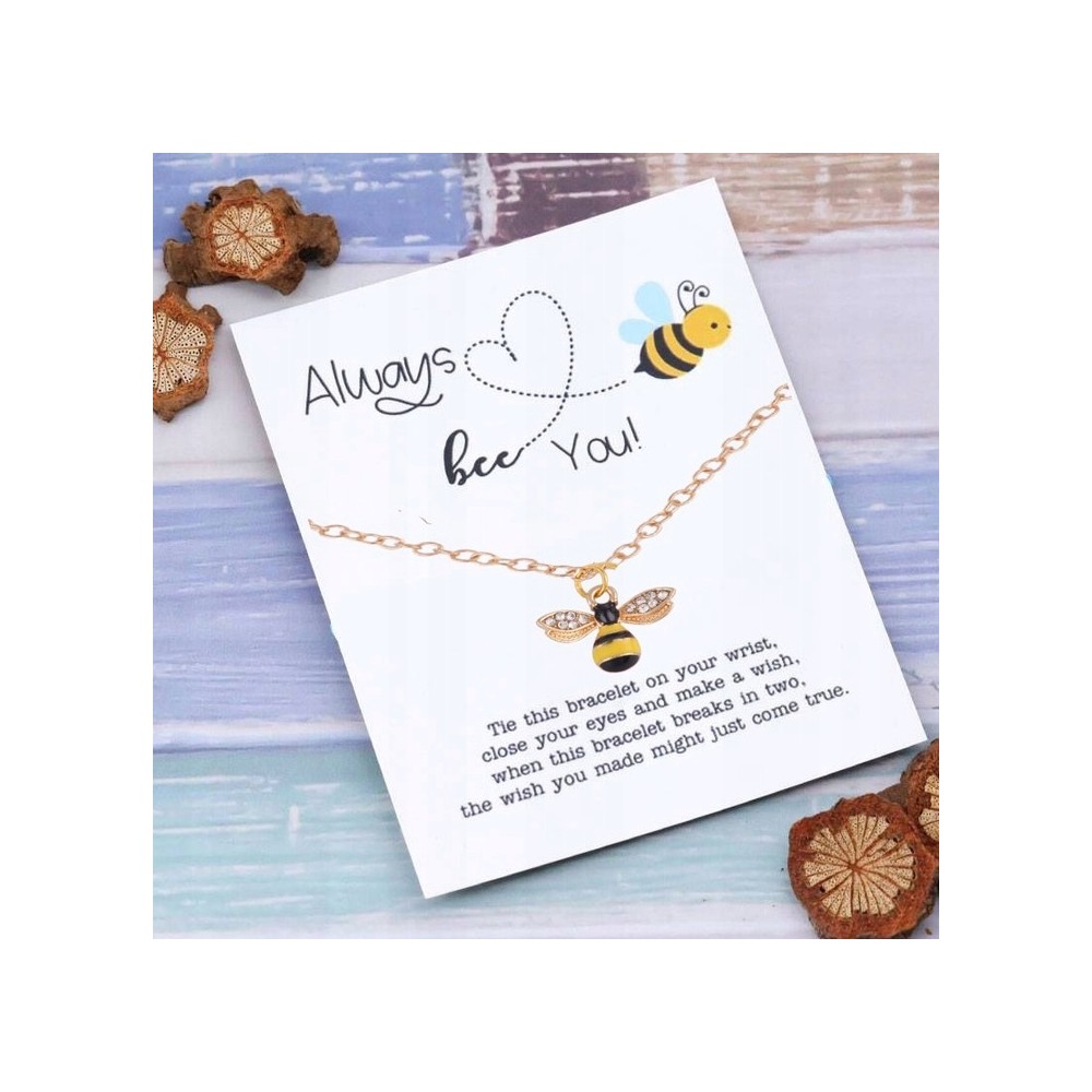 Naszyjnik Pszczółka z karnecikiem