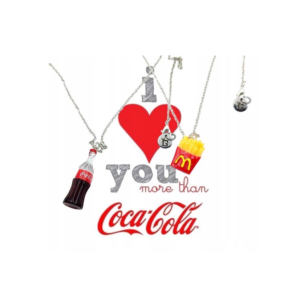Naszyjnik Cola/Frytki z karnecikiem