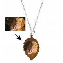 Naszyjnik liść jesień 25mm...