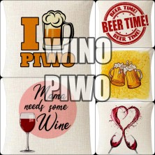 Poszewka na poduszkę Piwo/Wino