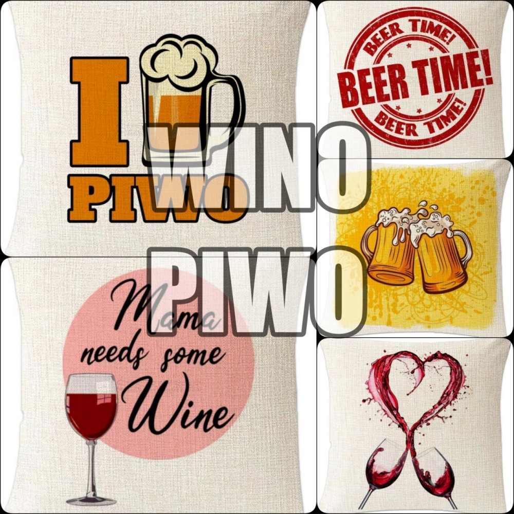 Poszewka na poduszkę Piwo/Wino