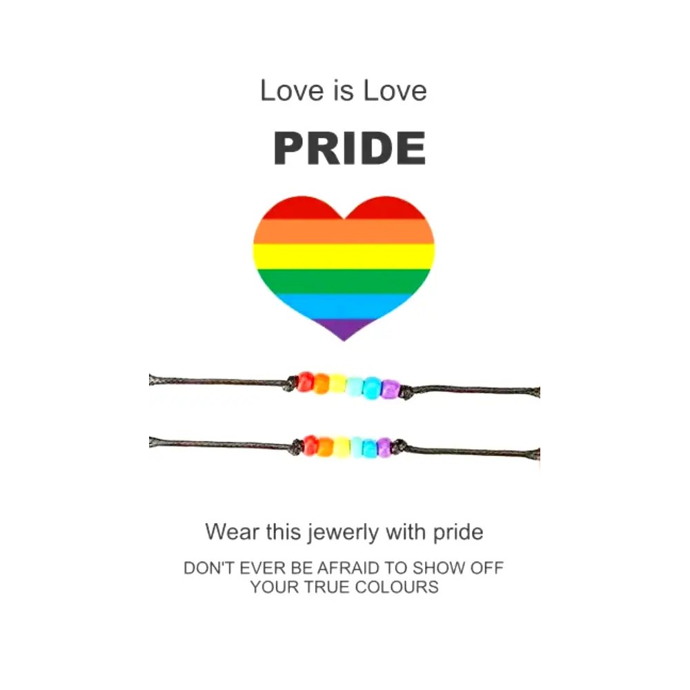 Bransoletka dla par z karnecikiem PRIDE